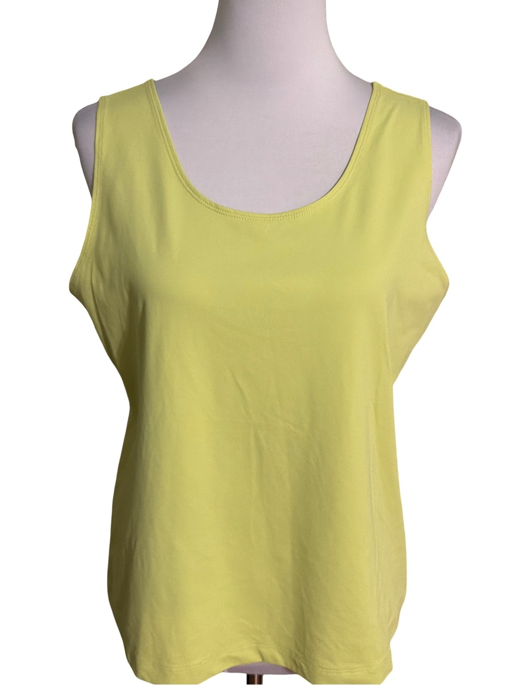 Chico's Yellow Scoop Neck Tank Size 2